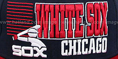 White Sox 2T COOP BORDERLINE SNAPBACK Navy-Red Hat by New Era - 2nd View