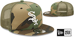 White Sox ARMY CAMO TRUCKER Hat by New Era - 2nd View