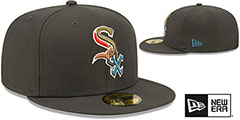 White Sox COLOR PACK MULTI Charcoal Fitted Hat by New Era - 2nd View