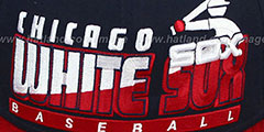 White Sox COOP SLICE-N-DICE SNAPBACK Navy-Red Hat by New Era - 2nd View