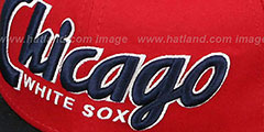 White Sox COOP SNAP-IT-BACK SNAPBACK Red-Navy Hat by New Era - 2nd View