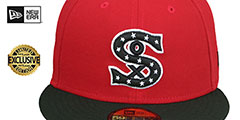 White Sox COOPERPACK Red-Black Fitted Hat by New Era - 2nd View