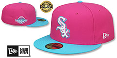 White Sox MIAMI VICE SIDE-PATCH Beetroot-Blue Fitted Hat by New Era - 2nd View