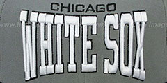 White Sox PRO-ARCH Grey-Black Fitted Hat by New Era - 2nd View