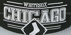 White Sox RETRO-SMOOTH Black-Grey Fitted Hat by New Era - 2nd View