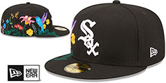 White Sox SIDE-BLOOM Black Fitted Hat by New Era - 2nd View