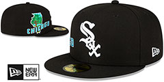 White Sox STATEVIEW Black Fitted Hat by New Era - 2nd View