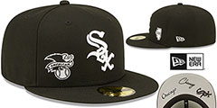 White Sox TRIPLE THREAT IDENTITY Black Fitted Hat by New Era - 2nd View