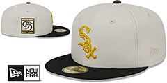 White Sox TWO-TONE STONE Fitted Hat by New Era - 2nd View