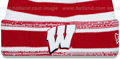 Wisconsin NCAA-STADIUM Knit Beanie Hat by New Era - 2nd View