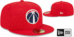 Wizards 2023 NBA DRAFT Red Fitted Hat by New Era - 2nd View