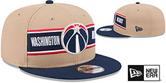 Wizards 2024 NBA DRAFT SNAPBACK Camel-Navy Hat by New Era - 2nd View