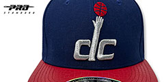 Wizards TEAM-ALTERNATE STRAPBACK Navy-Red Hat by Pro Standard - 2nd View