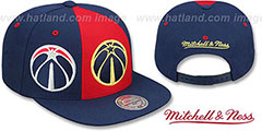 Wizards TRIPLE STACK SNAPBACK Red-Navy Hat by Mitchell and Ness - 2nd View