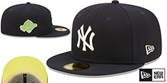 Yankees 1996 WS CITRUS POP Navy-Yellow Fitted Hat by New Era - 2nd View