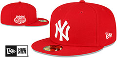 Yankees 2008 ASG SIDE-PATCH UP Red-White Fitted Hat by New Era - 2nd View