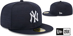 Yankees 2023 CLUBHOUSE Heather Navy Fitted Hat by New Era - 2nd View