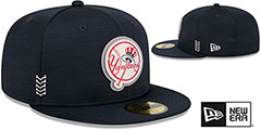 Yankees 2024 ALTERNATE CLUBHOUSE Heather Navy Fitted Hat by New Era - 2nd View