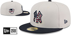 Yankees 2024 JULY 4TH STARS N STRIPES Fitted Hat by New Era - 2nd View