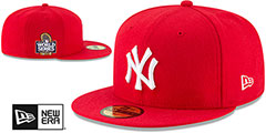 Yankees 2024 WORLD SERIES Red-White Fitted Hat by New Era - 2nd View