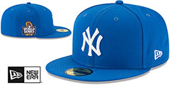 Yankees 2024 WORLD SERIES Royal-White Fitted Hat by New Era - 2nd View