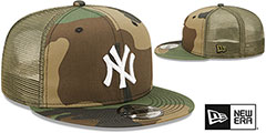 Yankees ARMY CAMO TRUCKER Hat by New Era - 2nd View