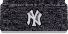 Yankees BEVEL Navy-Grey Knit Beanie Hat by New Era - 2nd View