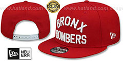 Yankees BRONX BOMBERS SNAPBACK Red Hat by New Era - 2nd View