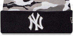 Yankees CAMO CAPTIVATE Knit Beanie Hat by New Era - 2nd View