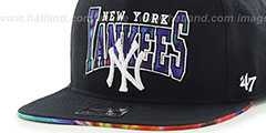 Yankees CANNED-HEAT SNAPBACK Black Hat by Twins 47 Brand - 2nd View