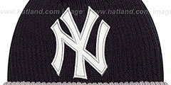 Yankees CHILLER FILLER BEANIE Navy-Grey by New Era - 2nd View