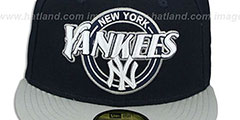 Yankees CIRCLE-CLOSER Navy-Grey Fitted Hat by New Era - 2nd View