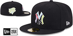 Yankees COLOR PACK SIDE-PATCH Black Fitted Hat by New Era - 2nd View