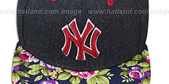 Yankees HEATHER BLOOM SNAPBACK Navy Hat by New Era - 2nd View