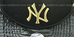 Yankees JULIGUNK STRAPBACK Black-Gold Hat by Twins 47 Brand - 2nd View