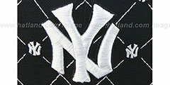 Yankees KINGSTON ALL-OVER Black-White Fitted Hat by American Needle - 2nd View