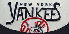 Yankees PROFILIN White-Navy Fitted Hat by New Era - 2nd View