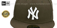 Yankees TEAM-BASIC Brown-White Fitted Hat by New Era - 2nd View