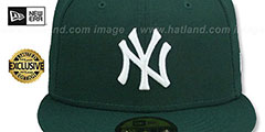 Yankees TEAM-BASIC Dark Green-White Fitted Hat by New Era - 2nd View