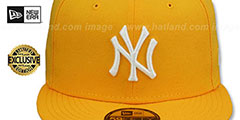 Yankees TEAM-BASIC Gold-White Fitted Hat by New Era - 2nd View