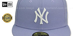 Yankees TEAM-BASIC Lavender-White Fitted Hat by New Era - 2nd View