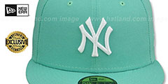 Yankees TEAM-BASIC Mint-White Fitted Hat by New Era - 2nd View