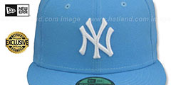 Yankees TEAM-BASIC Sky-White Fitted Hat by New Era - 2nd View