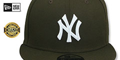 Yankees TEAM-BASIC SNAPBACK Brown-White Hat by New Era - 2nd View