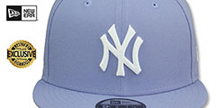 Yankees TEAM-BASIC SNAPBACK Lavender-White Hat by New Era - 2nd View