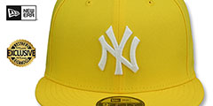 Yankees TEAM-BASIC SNAPBACK Yellow-White Hat by New Era - 2nd View