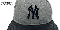 Yankees TEAM-BASIC STRAPBACK Grey-Navy Hat by Pro Standard - 2nd View