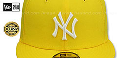 Yankees TEAM-BASIC Yellow-White Fitted Hat by New Era - 2nd View