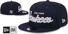 Yankees TEAM-SCRIPT SNAPBACK Navy Hat by New Era - 2nd View