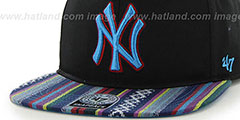 Yankees THE-DUDE SNAPBACK Black-Blue Hat by Twins 47 Brand - 2nd View